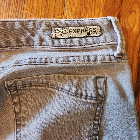Express Jeans Women's Gray Skinny Low Rise Size 0R - Picture 4 of 7